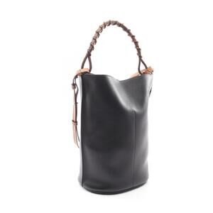LOEWE Gate Bucket Handbag Leather Black Brown